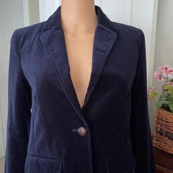 J. Crew navy velvet blazer - Picture 3 of 12